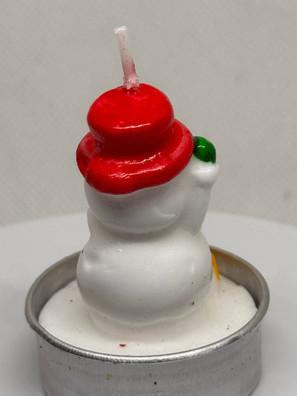 Hand Painted Wax Candles Snowman