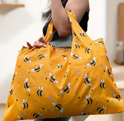 Bolsa de compras grande con forma de abeja