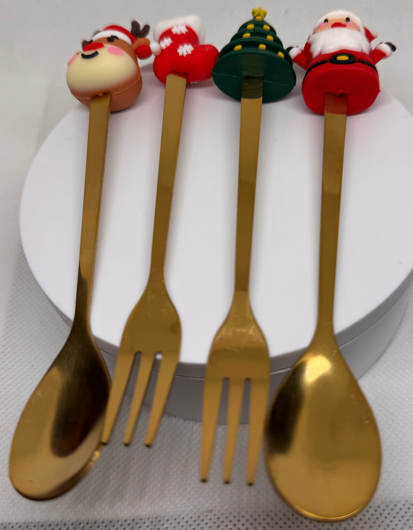 Christmas Coffee Spoons And Forks Set